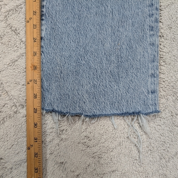 Frame Jeans Womens 31 Blue Richlake Le Jane High Rise Straight Baggy Cotton - Picture 7 of 9